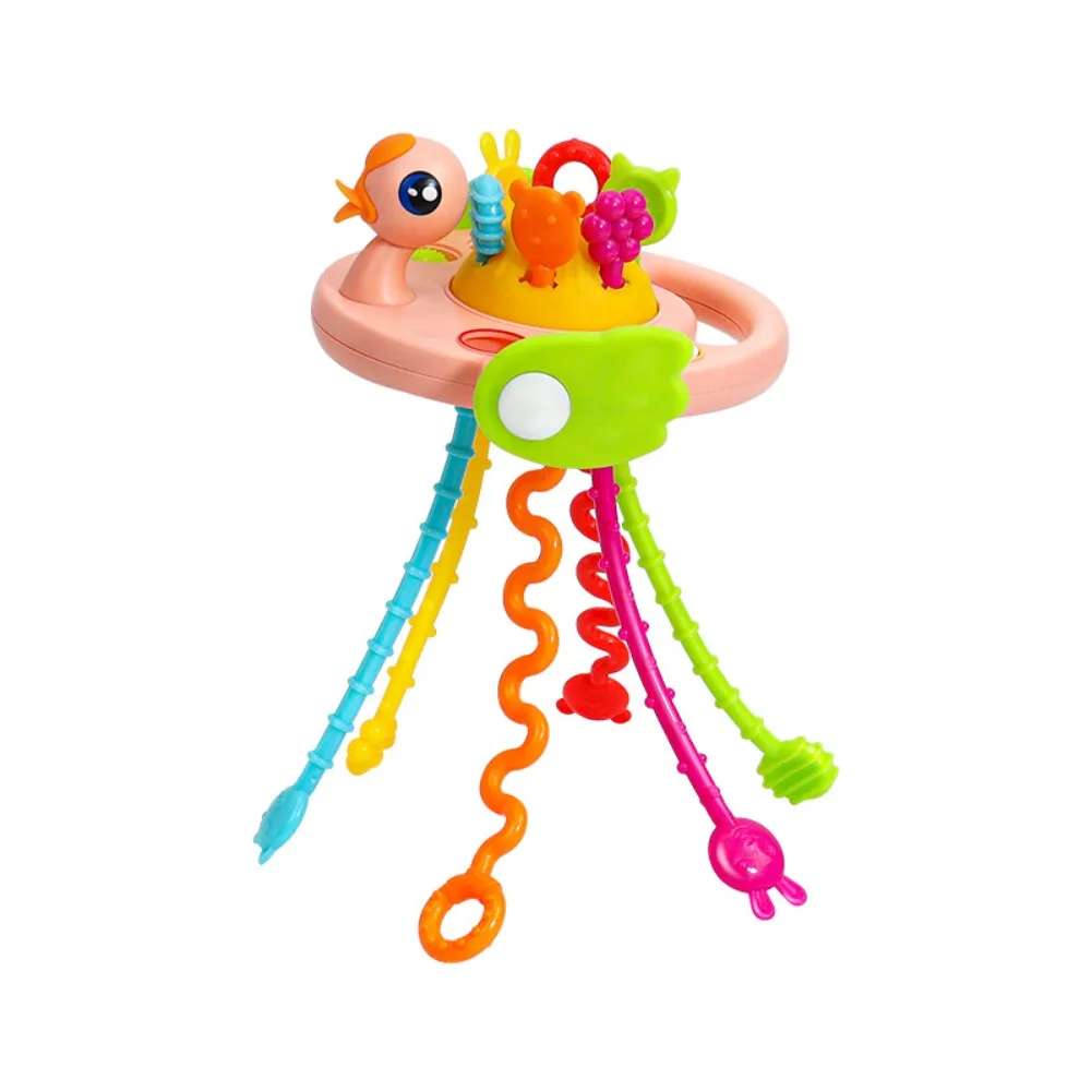 Herramientas de entrenamiento para bebés, cuerda de tracción herilable, juguete OVNI para bebés, juguetes sensoriales para desarrollar la dentición, juguetes educativos para niños, juguetes Montessori para bebés