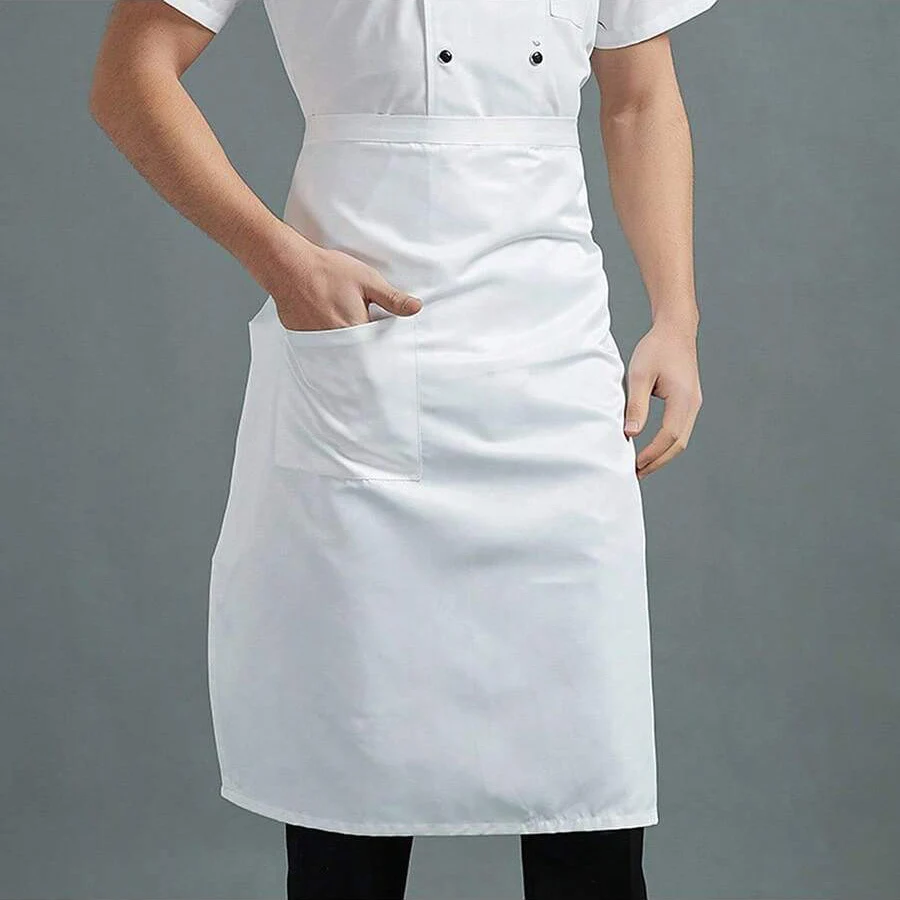 1Pc Chef Apron Wholesale Half Body Restaurant Kitchen Work Apron Half Cut Waiter Chef Half Apron Black