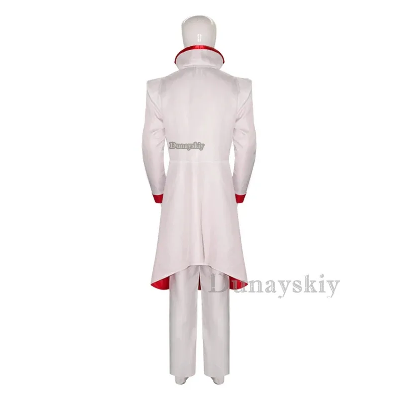 2025 كوس هازبين لوسيفر أنيمي فندق مورنينجستار تأثيري حلي الأب الأبيض البدلة الشيطان الجحيم حفلة الهالوين الكبار الرجال المشارك #5