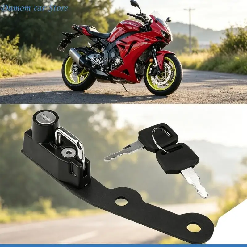 A2UC Secure Carbon Steel Helmet Lock For YZF R25 MT25 MT03 Helmet Security Lock