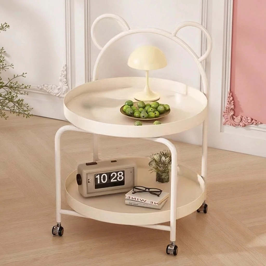 

Передвижной маленький журнальный столик, небольшой столик, стеллаж для хранения в домашней гостиной, простая маленькая тележка, диван, приставной столик, прикроватная тумбочка