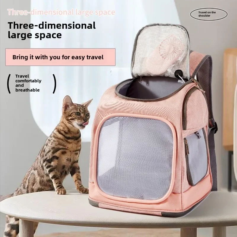 

Fan Cat Backpack Pet Going Out portable backpack Oxford cloth dog backpack New style pet bag