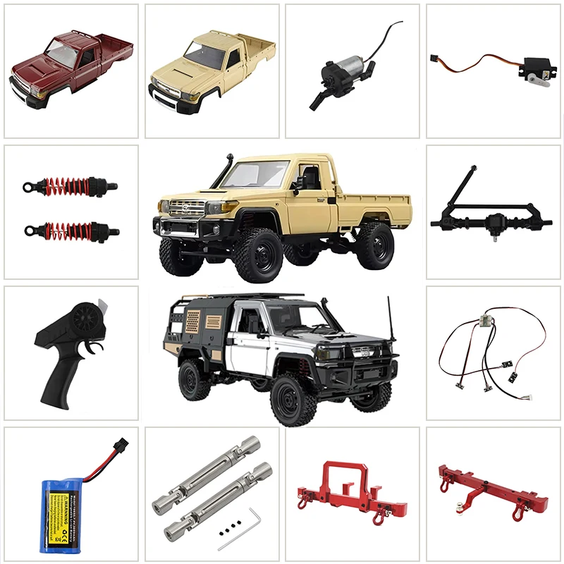 

MN82S MN82 MN82Pro Original Accessory Bumper Drive Shaft Shock Absorber Remote Control Motor Tire Steering Gear 3000 Mah Battery