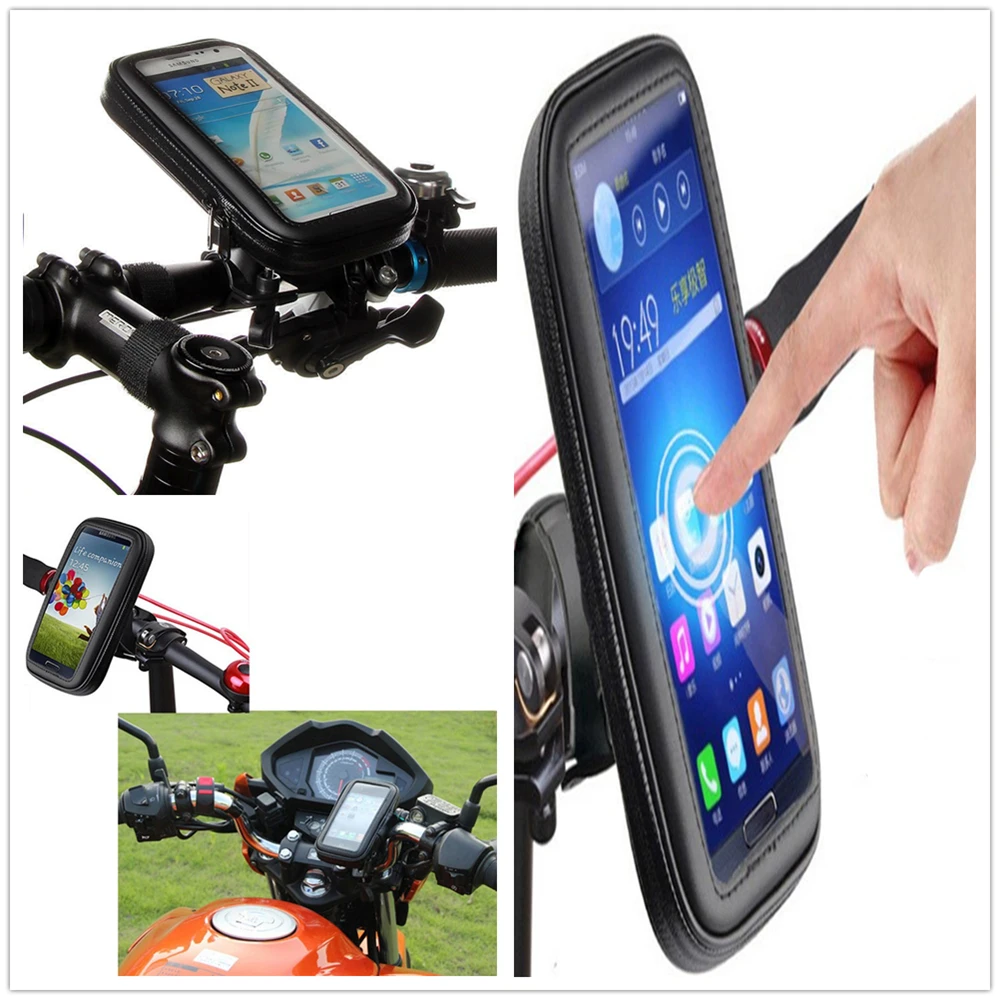 New High Quality Bicycle Motorcycle Handle Bar Holder Waterproof Case Bag Holder Foam Pad for iPhone 11 PRO 12 PRO MAX 14 15