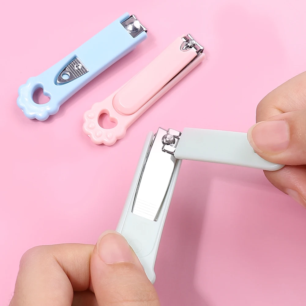 1Pcs/2Pcs Mini Creative Folding Nail Clippers Adult Home Use Single Pack Cartoon Nail Trimming Beauty Tool All Ages