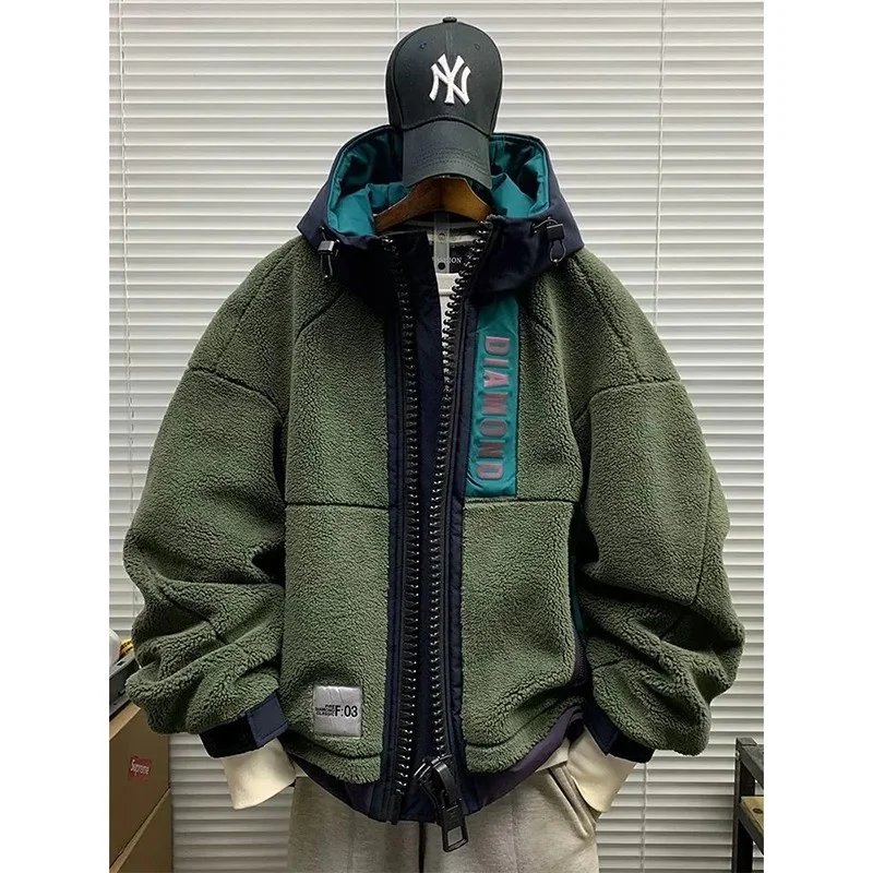 

Мужская хлопковая куртка большого размера с капюшоном, теплое повседневное свободное зимнее пальто из полиэфирного волокна для повседневной носки