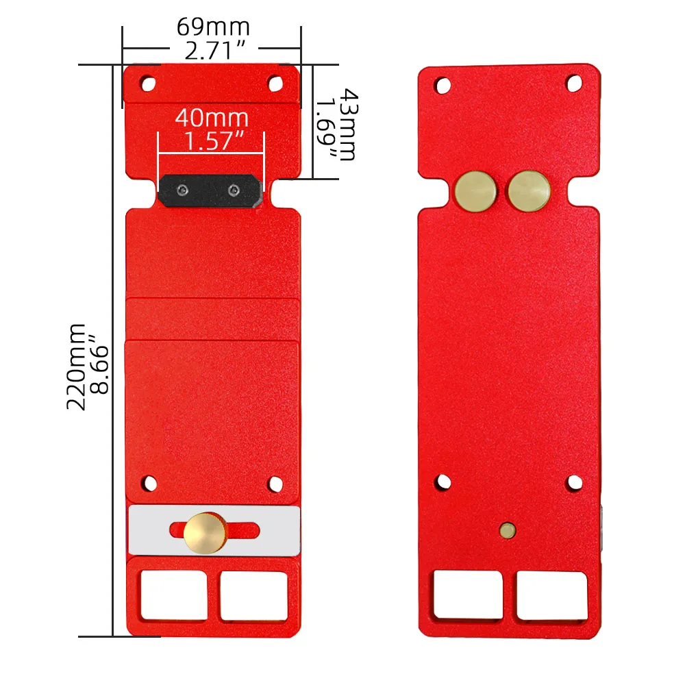Holzbearbeitung 90-Grad-Winkelstopp-Schienensäge aus Aluminiumlegierung, quadratische Positionierungsbegrenzungsklemme für elektrische Kreissägen-Führungsschiene – Detail 2