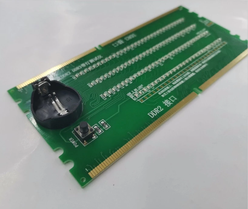 Dual Specification DDR2 DDR3 RAM LED Test Board Desktop Memory Diagnostic Fixture For PC Hardware Troubleshooting Maintenance