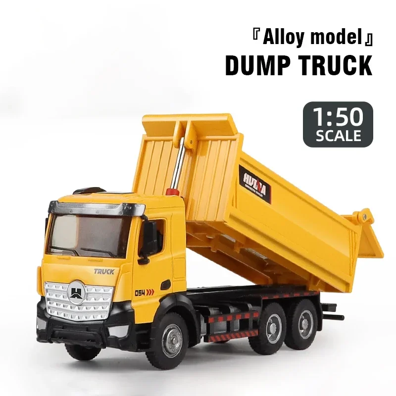 

Модель самосвала Huina из сплава, масштаб 1:50, литая под давлением, полусплавная, для строительных работ, коллекционная модель, подарок для мальчиков