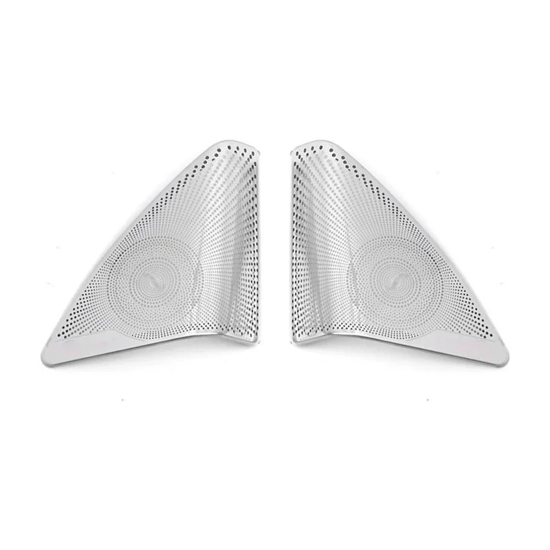 Car Horn Cover Stainless Steel Door Horn Protective Cover A-Pillar Horn Cover For Mercedes Benz C Class W205 2015-2021
