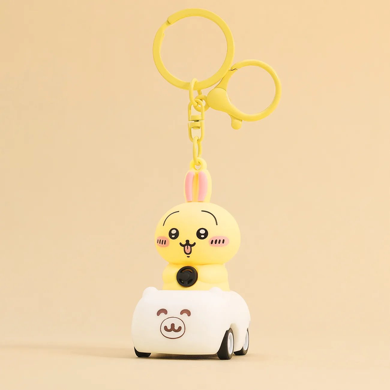 Kawaii Doll Mini Pull Back Cars Keychain Cartoon Key Chain Student School Bag Pendant Toy Car Prizes Christmas Gifts