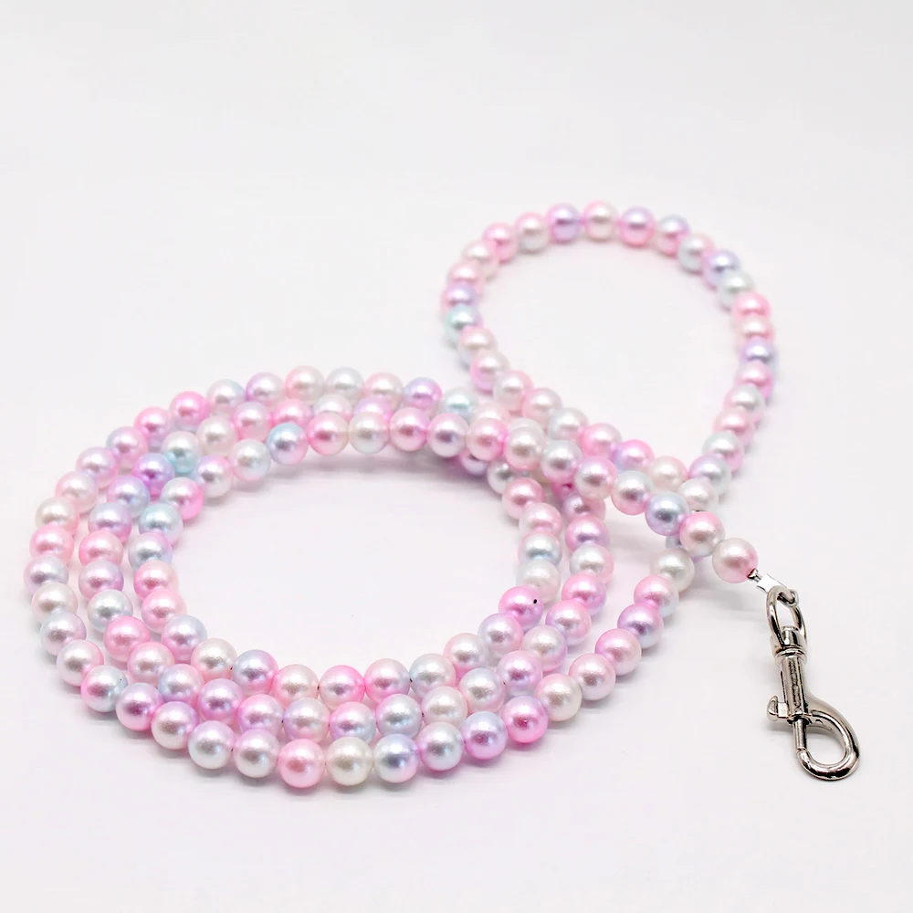 

Luxury Design Pearl Beads Dog Leash Fashion Chain Pet Leashes for Small Dogs Puppy Chihuahua Yorkies Cat Walking Pet Accessories
