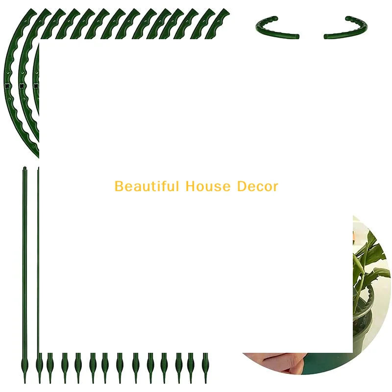 ~Garden Plant Support Cage Plie Flower Stand Holder Plastic Semicircle Green House Orchard Fixing Rod Gardening Bonsai Tools