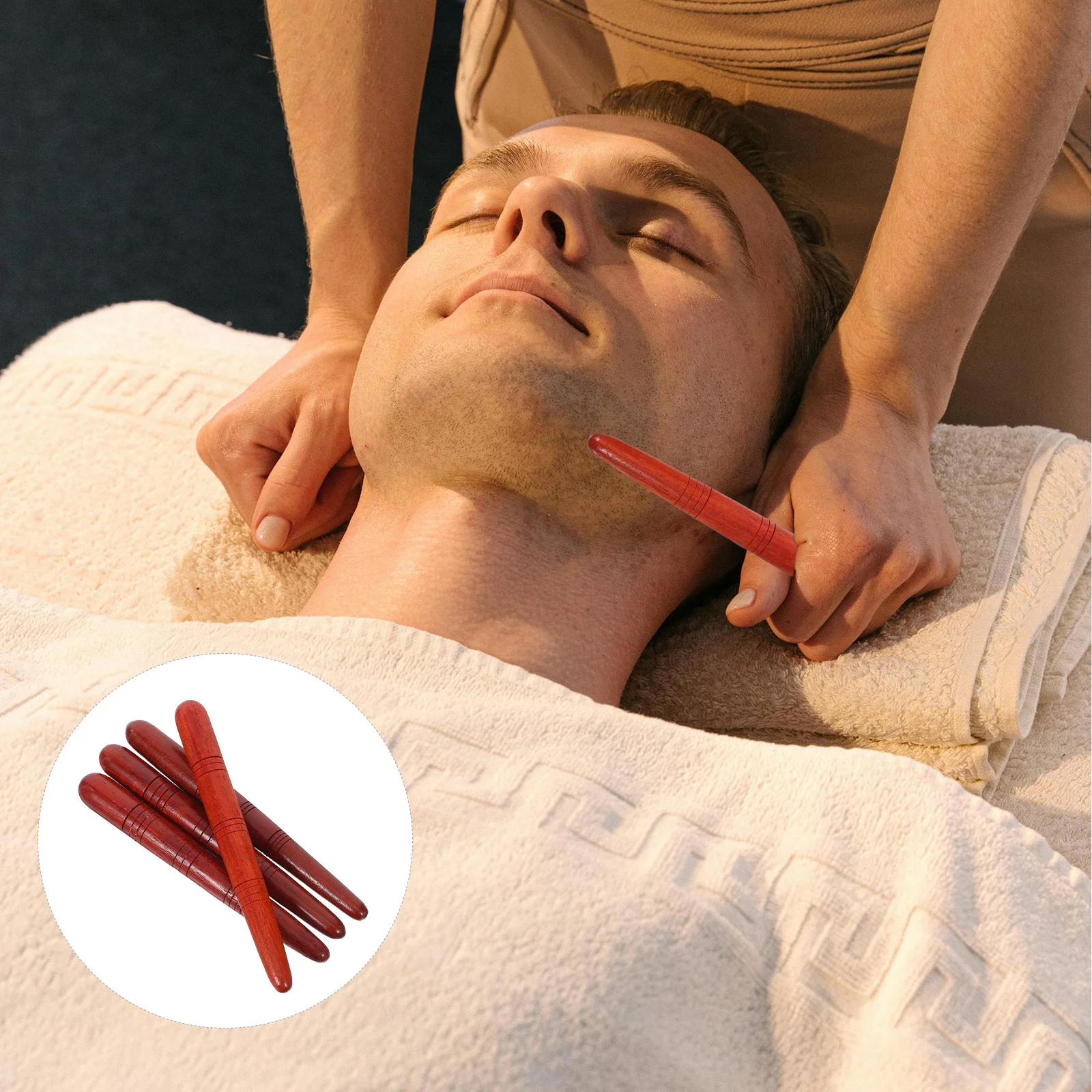 

Acupoint Care Pen Wooden Manual Acupressure Tool for Self Massage Full Body Trigger Point Relief Handheld Massage Stick