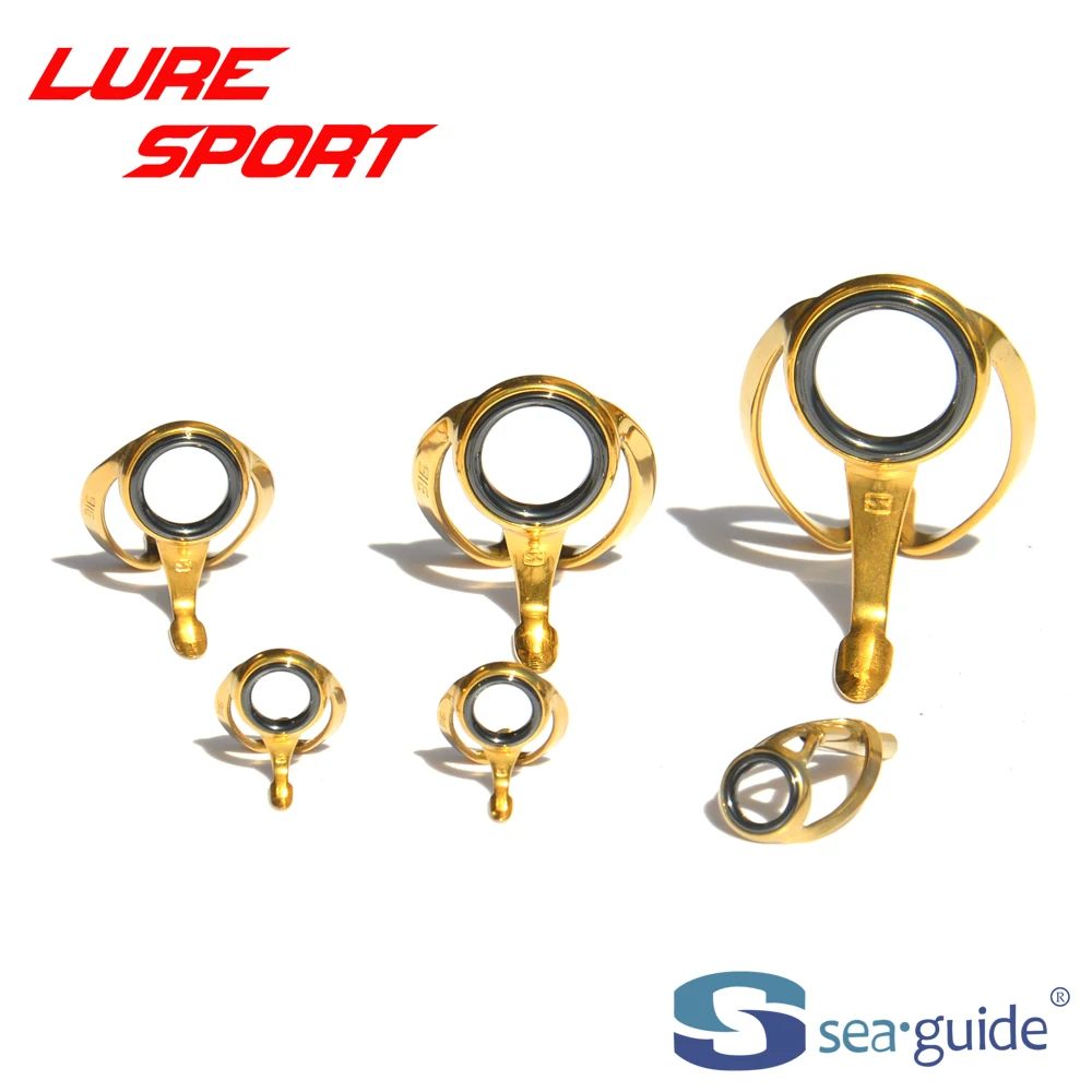 

SEAGUIDE 6pc 9pc Gold Frame HGXREST10 Top Heavy Duty Boat HGXRESG25 Guide set Rod Building component Guide Repair DIY Accessory