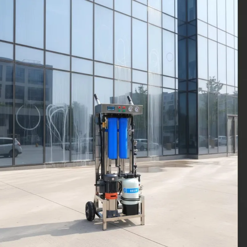 Industrial Commercial Mobile RO Machine 500LPH Vertical Reverse Osmosis Water Purification System With Wheels