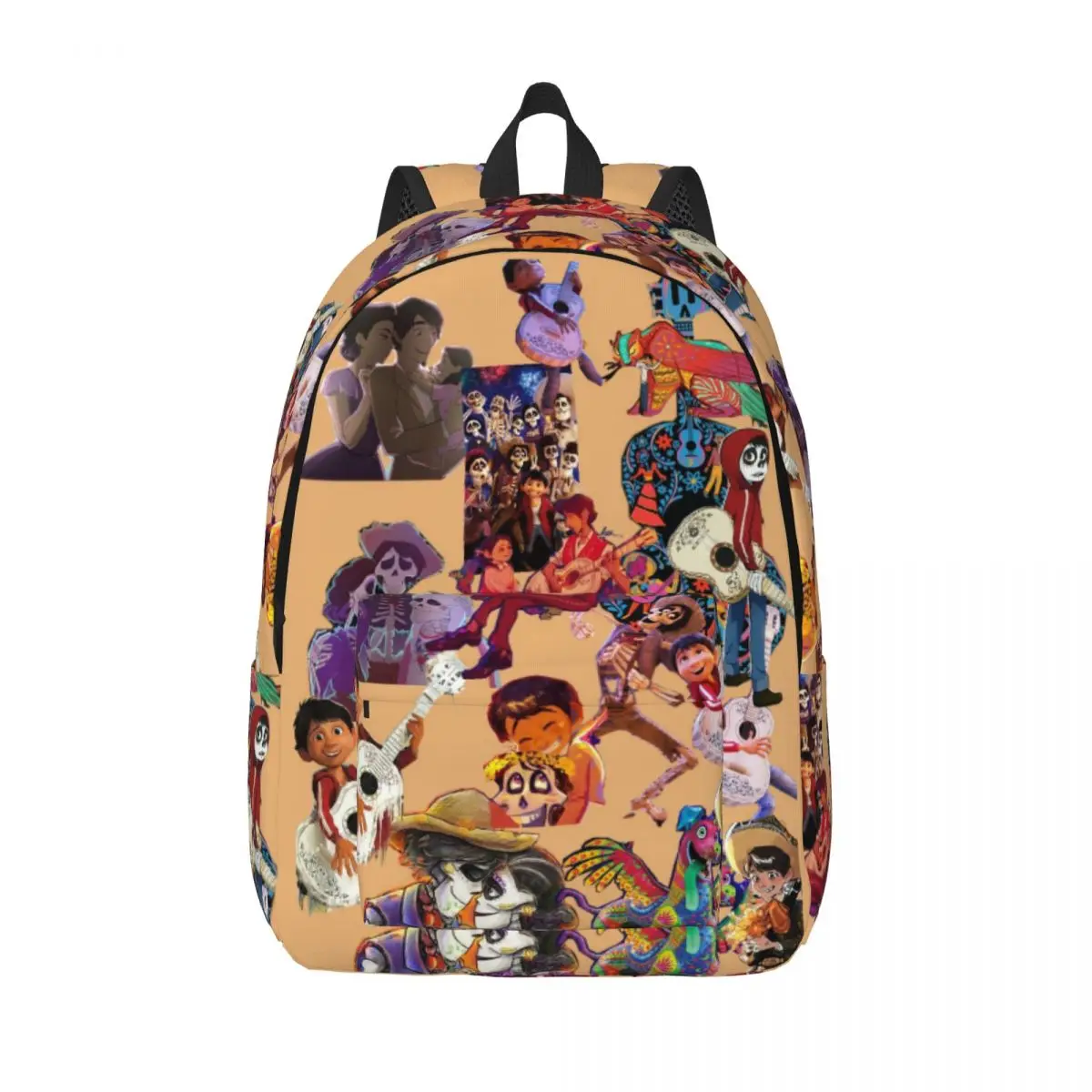 Custom Coco Cartoon Anime Wallpaper Canvas Backpack Women Men Fashion Bookbag for School College Bags