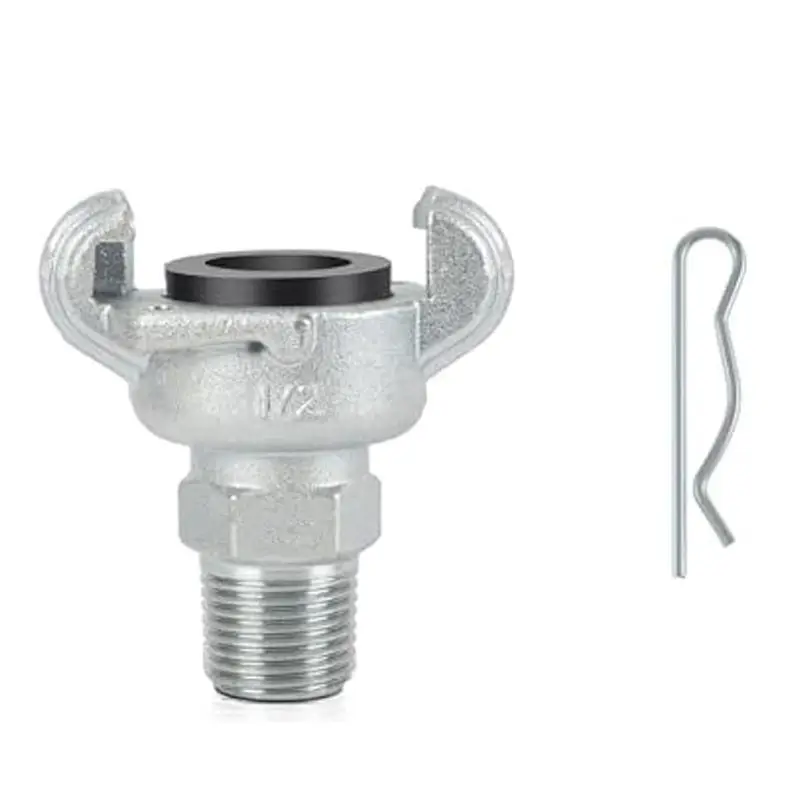 AEE6-Air Hose Fitting Replacement Chicago Air Fitting 1/2, NPT Male End Air Hose Fittings, 0.5Inch 2 Lug Universal Coupling