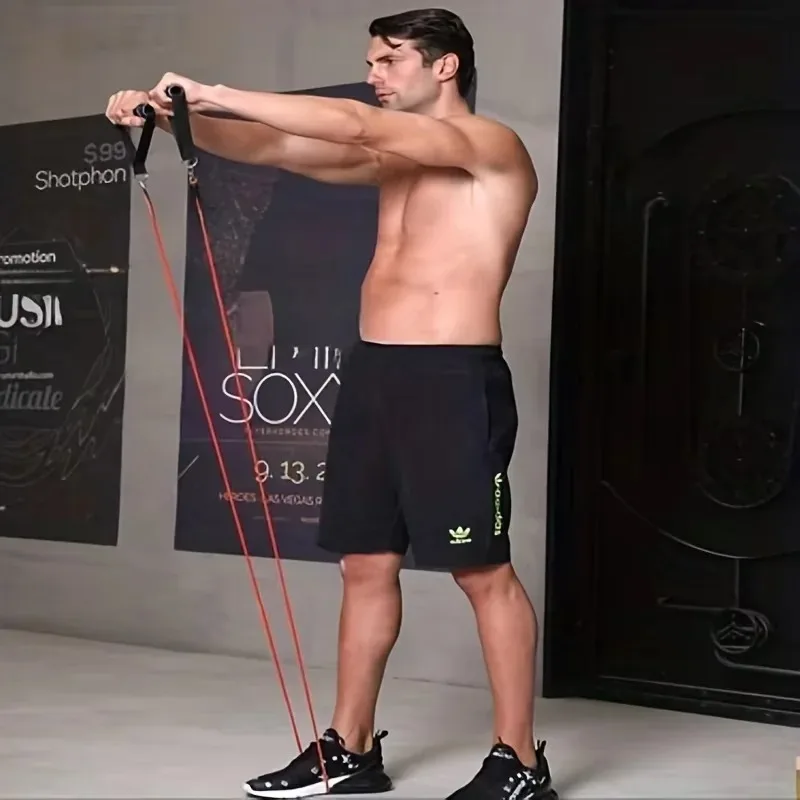 11-teiliges TPE-Widerstandsband-Set, Widerstandsband mit Türanker, Griffen, Tragetasche, Bein- und Knöchelriemen, Übungsbänder, Workout – Detail 4