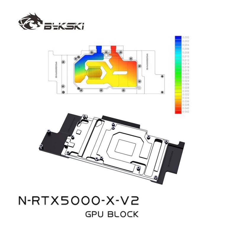 Bykski N-RTX5000-X-V2 GPU Block Use for Leadtek RTX5000 Graphics Video Card Water Cooling/All Metal Copper Radiator