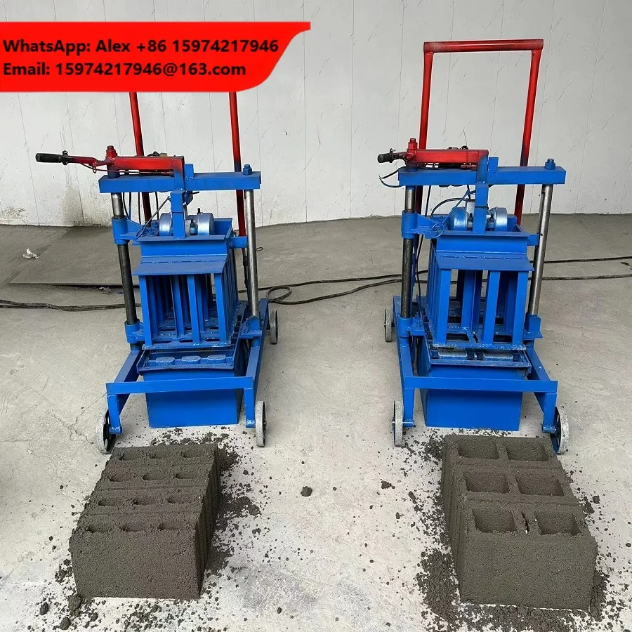 Low Price Egg Laying 2-45 Small Manual Concrete Cement Block Brick Making Machine For Sale Popular In Malawi
