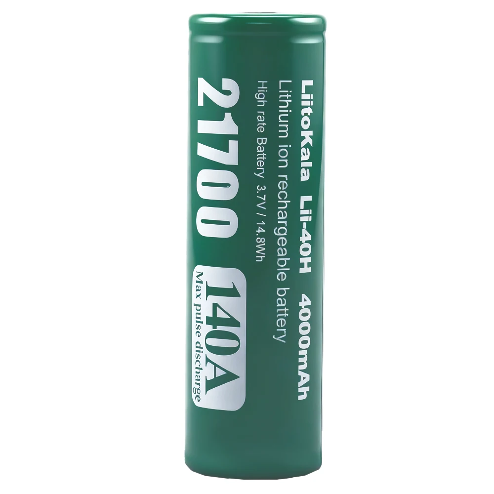 1-12PCS LiitoKala Lii-40H 140A discharge 3.7V 21700 4000mAh Top High-performance Rechargeable Battery for power tools