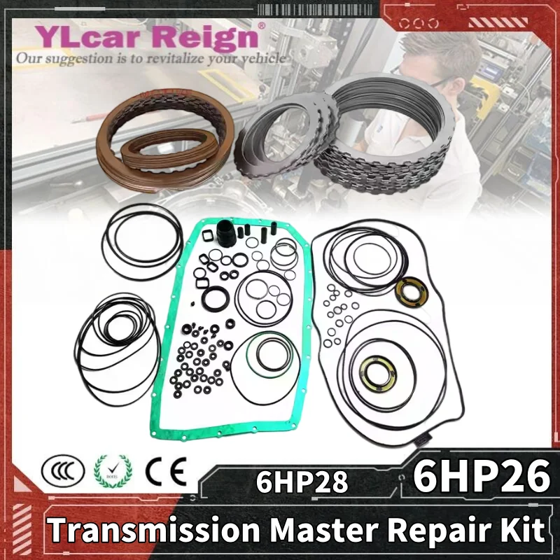 ZF6HP26 ZF6HP28 6HP26 6HP28 Transmission Master Repair Kit Oil Seals Gasket Friction Steel Plates For Audi BMW VW Car Accessory