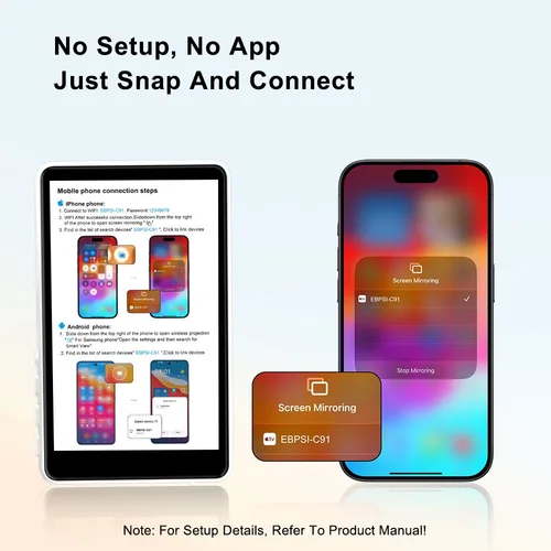 Imagen 2 del producto Pantalla de monitor de selfie Vlog para iPhone y Android, cámara trasera magnética 4K/1080p, monitor Vlog para transmisión en vivo de YouTube TikTok