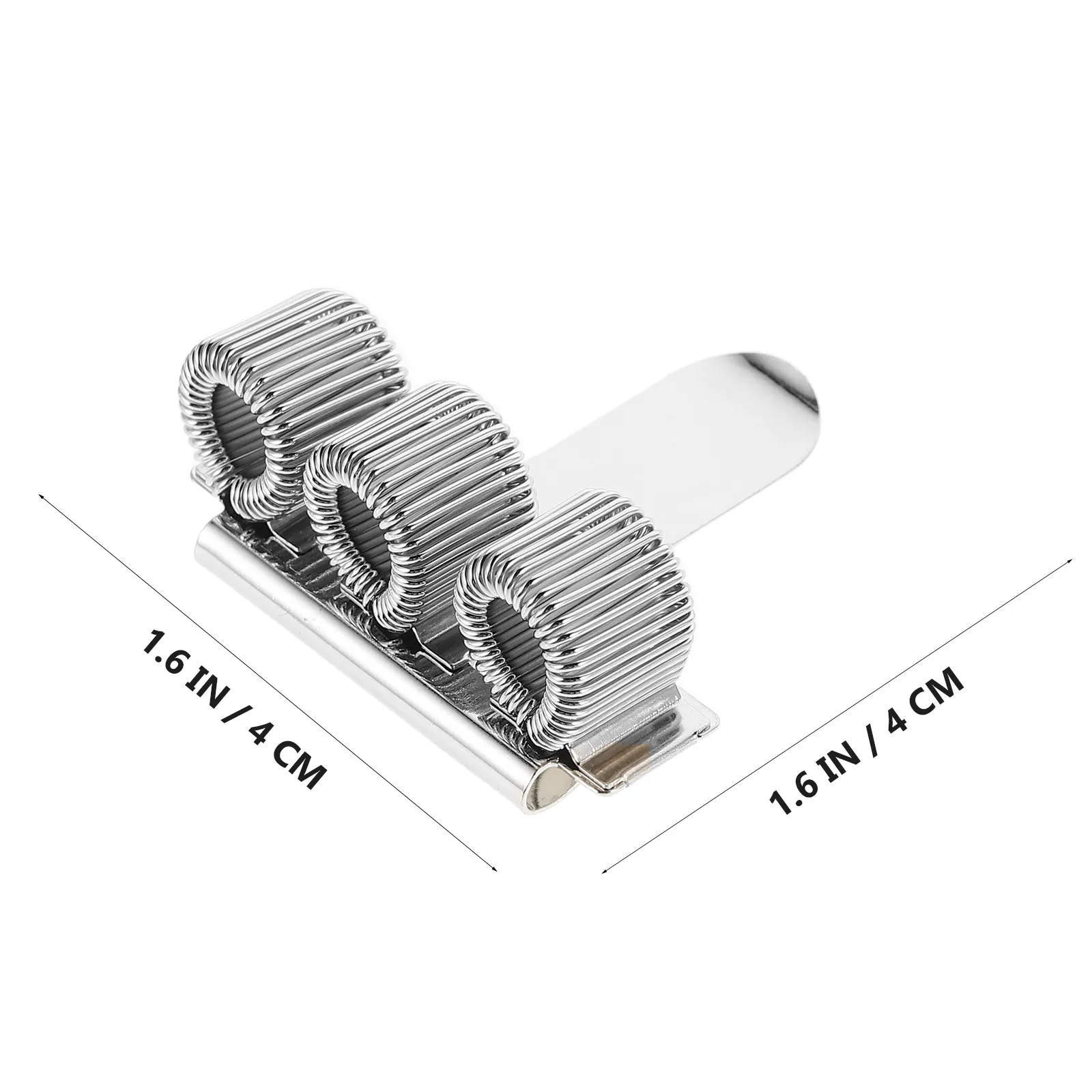 4Pcs Sturdy Metal Pen Holder Clip Three Hole Spring Design for Notebook Planner Clipboard Journal Diary Office School Home Use