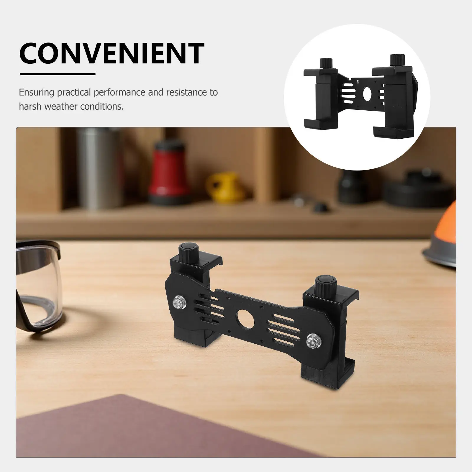 Metal Rearview Mirror Dash Cam Mount Holder Black For Commute Driving Recorder Double Clamp Stable Car Interior