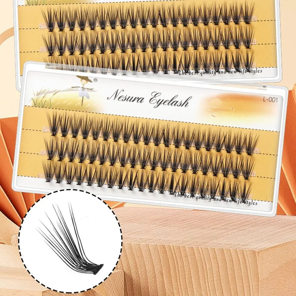 Grafting Segmented L Curl False Eyelashes 8-15mm Oblique Winged Individual Cluster Eyelashes DIY Reusable Eyelash Extension