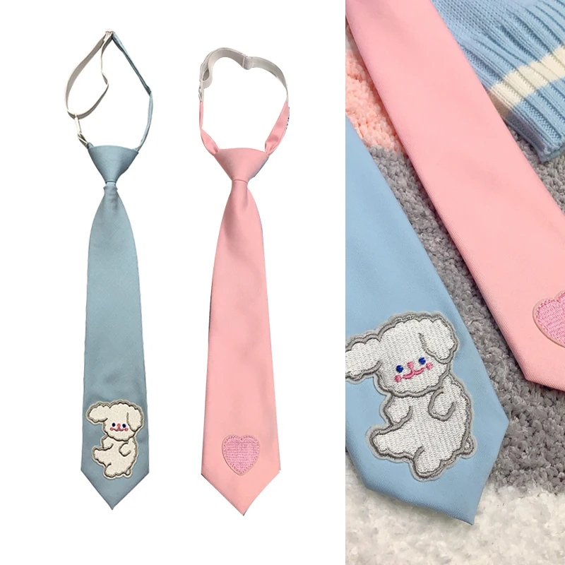 Preppy Style Embroidery JK Bow Tie Cute Embroidery Women's Neck Tie Students Necktie Sailor Suit Cosplay Sweet Girl Accessory