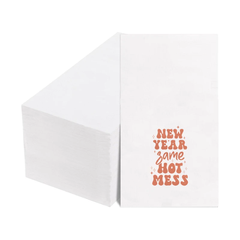 

100Pcs 33×33CM 3-layer Gold foil napkin Delicate soft beautiful luxurious for family gatherings