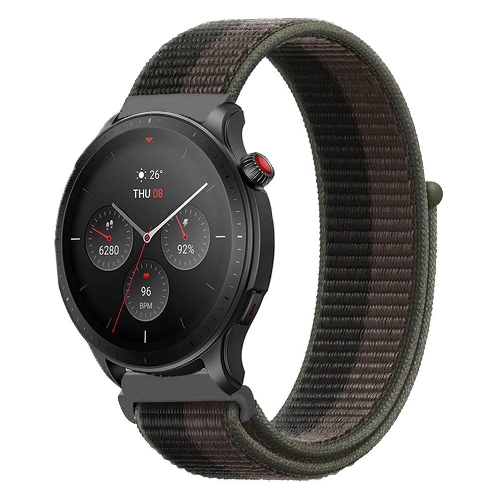 Nylon Loop Strap Voor Xiaomi Huami Amazfit GTR 4 GTR4 GTR3 GTR 3 Pro 2 2e 47mm Stratos 3 Band 22mm Sport Polsband Armband Riem