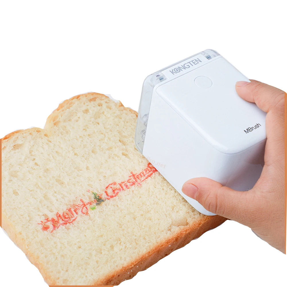 Imagem -02 - Mbrush Mini Impressora de Cores de Alimentos Portátil Impressora de Café de Pão de Bolo de Tinta Portátil Faça Você Mesmo Caneta de Impressão Wifi sem Fio Cubo de Impressão de Cozimento