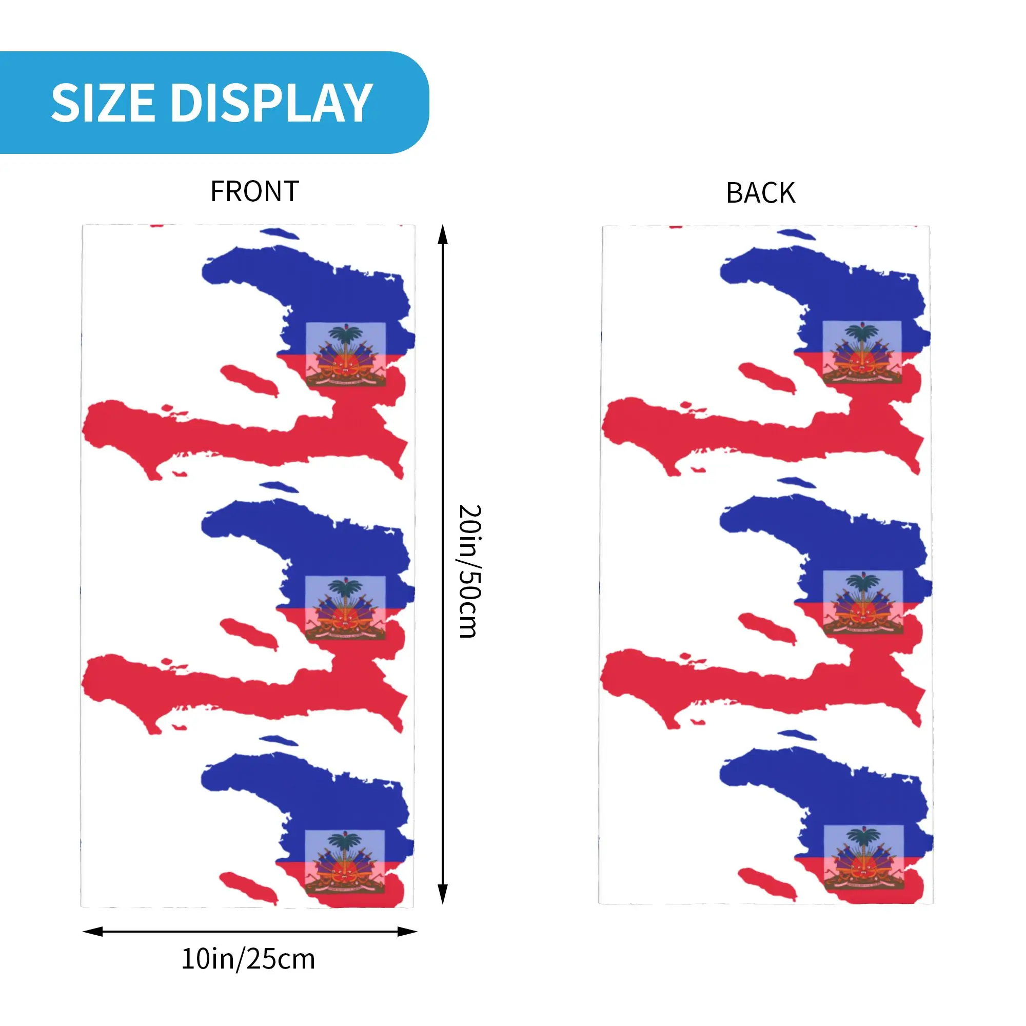 Haiti Flag Balaclava Outdoor Sports  Cycling Mask Anti-UV Soft Motorcycle Face Cover Mask Spring Cool Neck Gaiter view 5