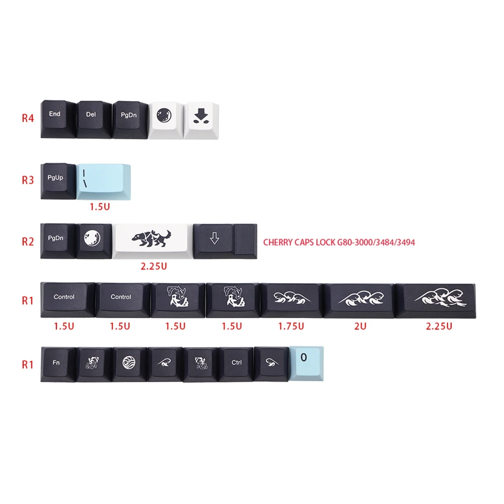 

Practical-1 Set Dye Subbed Keycaps France Keycaps For MX Switch Keyboard Cherry Profile Key Cap FR Keycap 135 Keys