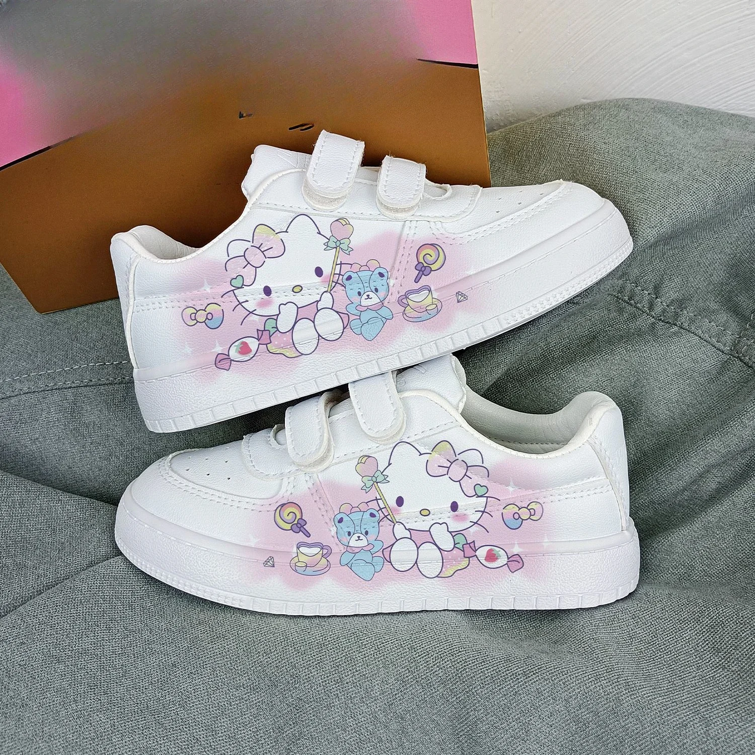 New kids cartoon Kuromi princess cute Casual shoes soft sports shoes for girlfriend gift EU size 25-38