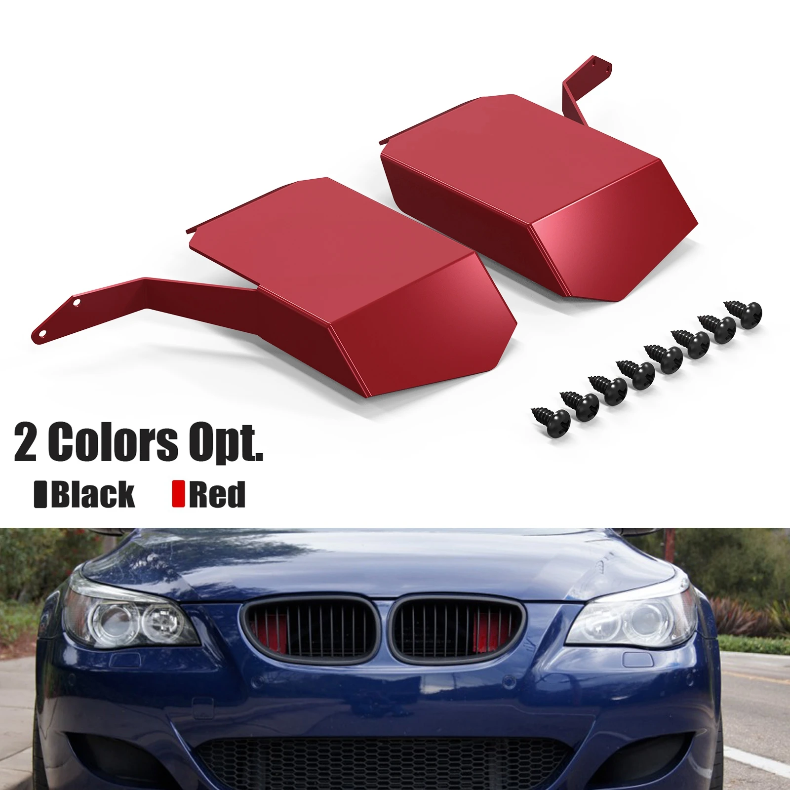 BEVINSEE Aluminum Air Intake Scoops for BMW E60 E61 M5 2007-2010