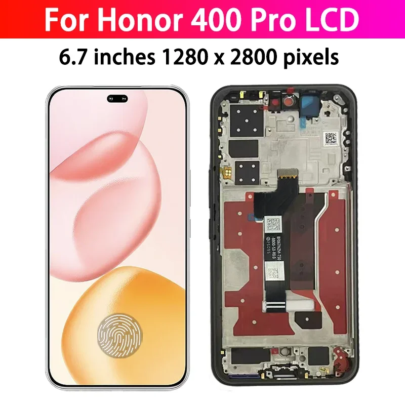 6.7'' AMOLED For Honor400 Pro Display Screen For Honor 400 Pro LCD DNP-NX9 Display Screen Touch Panel Digitizer Replacement
