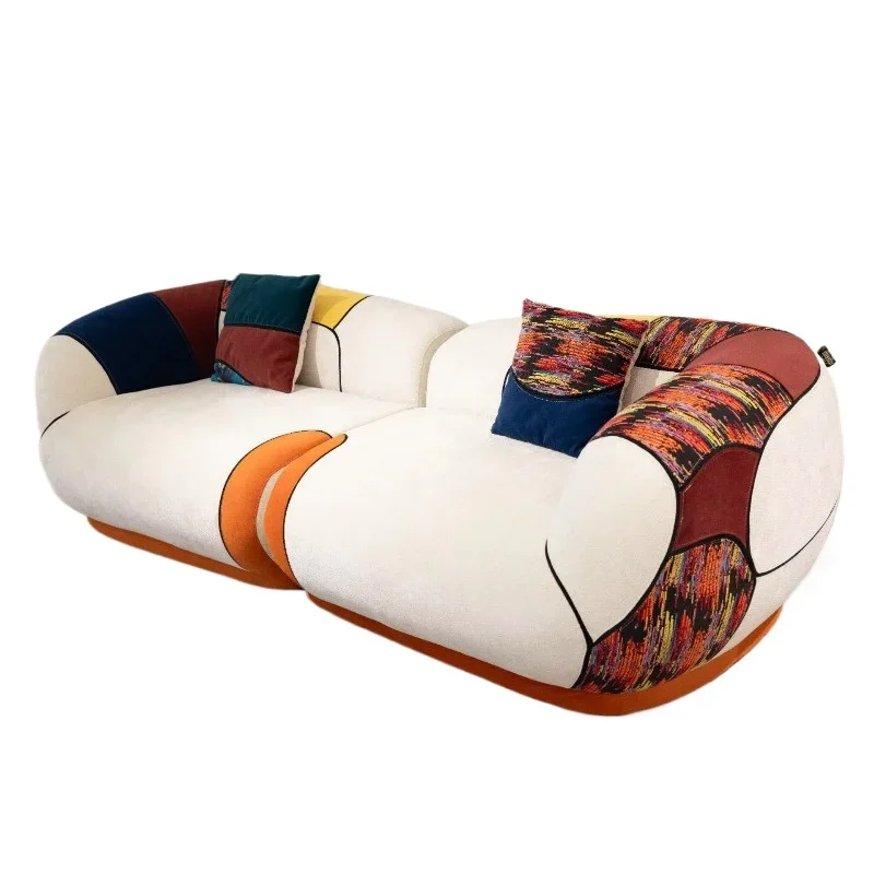 Rectangle four-seat combination sofa fashion fabric design living room furniture set home