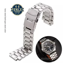 For Casio MWA-100H MWD-100H Solid Precision Steel Strap Men's Modified 24*20mm Stainless Steel Watch band Accessories silver