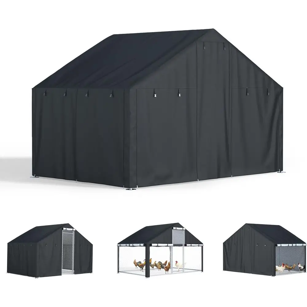

Всепогодный черный чехол для курятника для зимней защиты и укрытия крыши