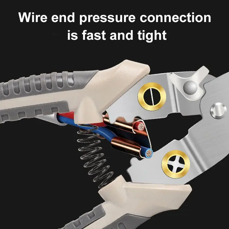 Stripping Crimping Pliers Wire Stripper Multi Functional Ring Crimpper Electrician Peeling Network Cable Stripper Tools