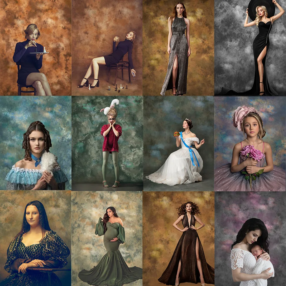 Fondo de decoración de manchas degradadas abstractas Retro, estudio de fotografía, retrato de cumpleaños y boda para niña, fotomatón de maternidad