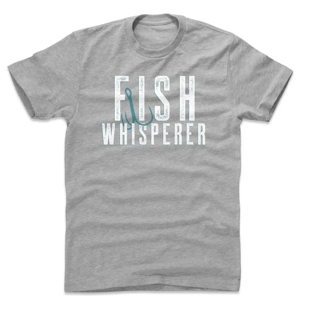 

Funny Fishing Men's Cotton T Shirt Expert Outdoors Fish Whisperer WHT