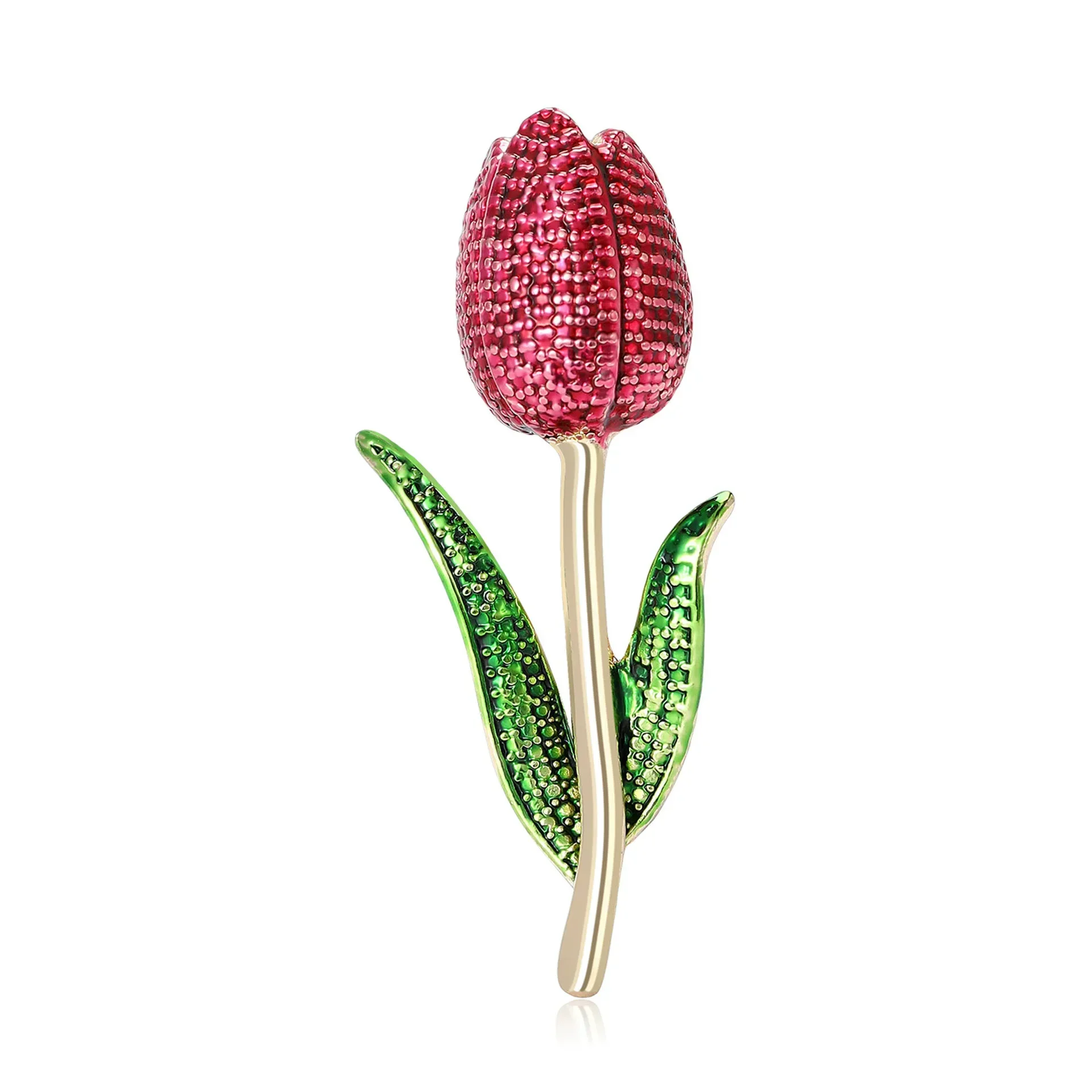 1Pc Exquisite Tulip Flower Brooch for Women Men Eye-Catching Accessory for Stage&Special Occasions Memorable Gift Item 2026