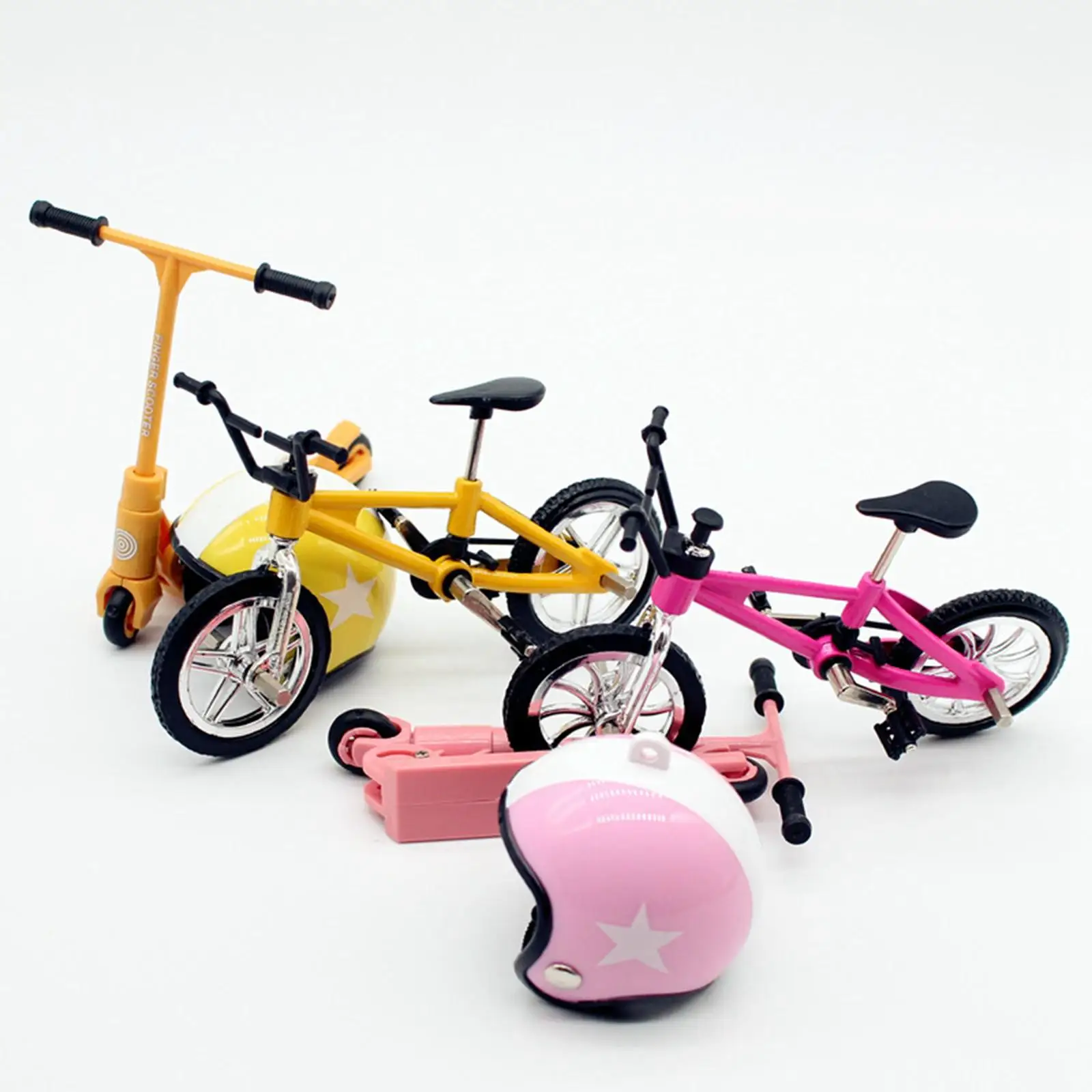 Mini Modelo Bicicleta para Dollhouse, Artesanato de Brinquedo, Decoração em Miniatura, Acessórios para Adultos, Meninos e Meninas, Todas as Idades