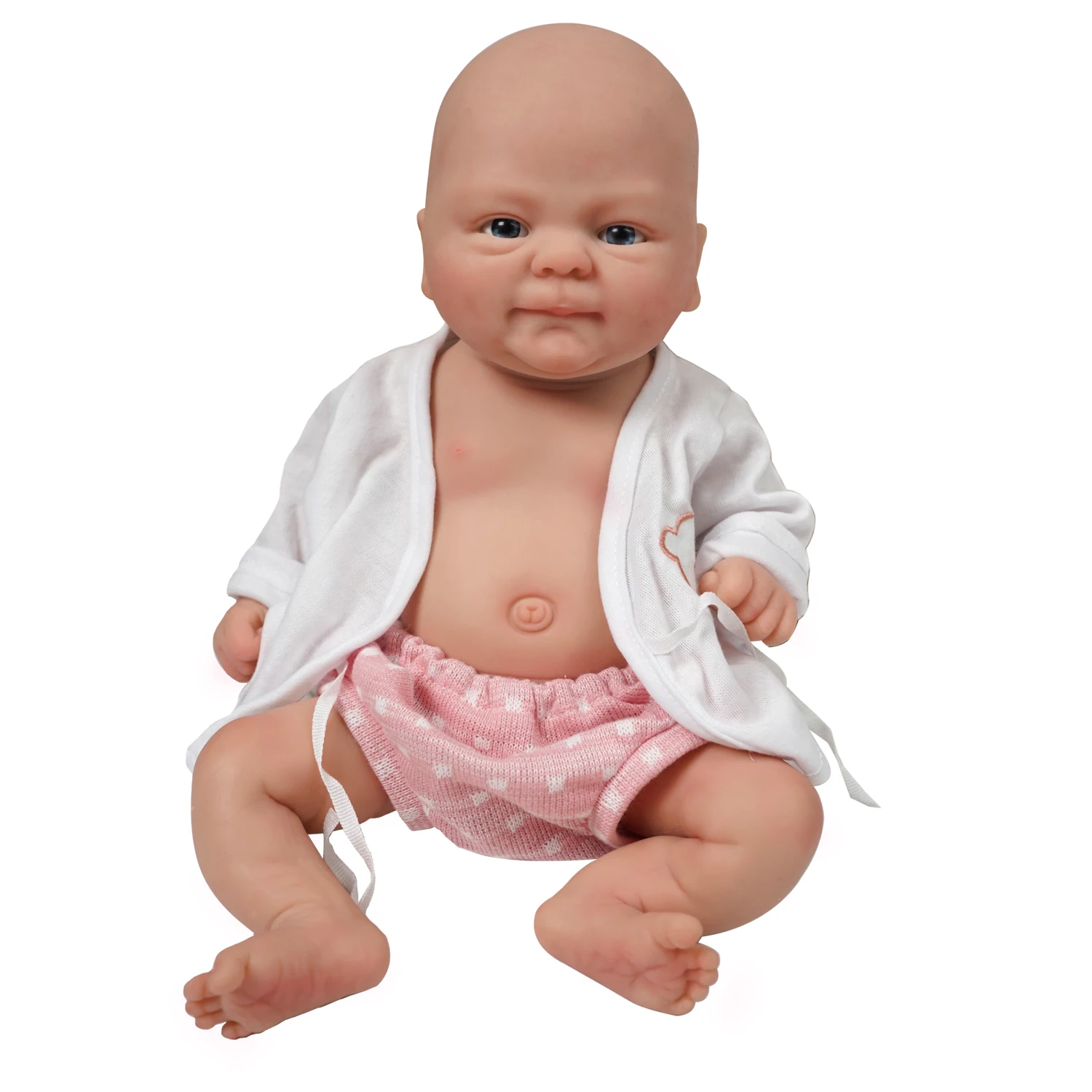 14inch Full Body Silicone Bebe Reborn Girl"Coco"Dolls Boy“Isaac” Doll Soft  Lifelike Baby DIY Blank Toys