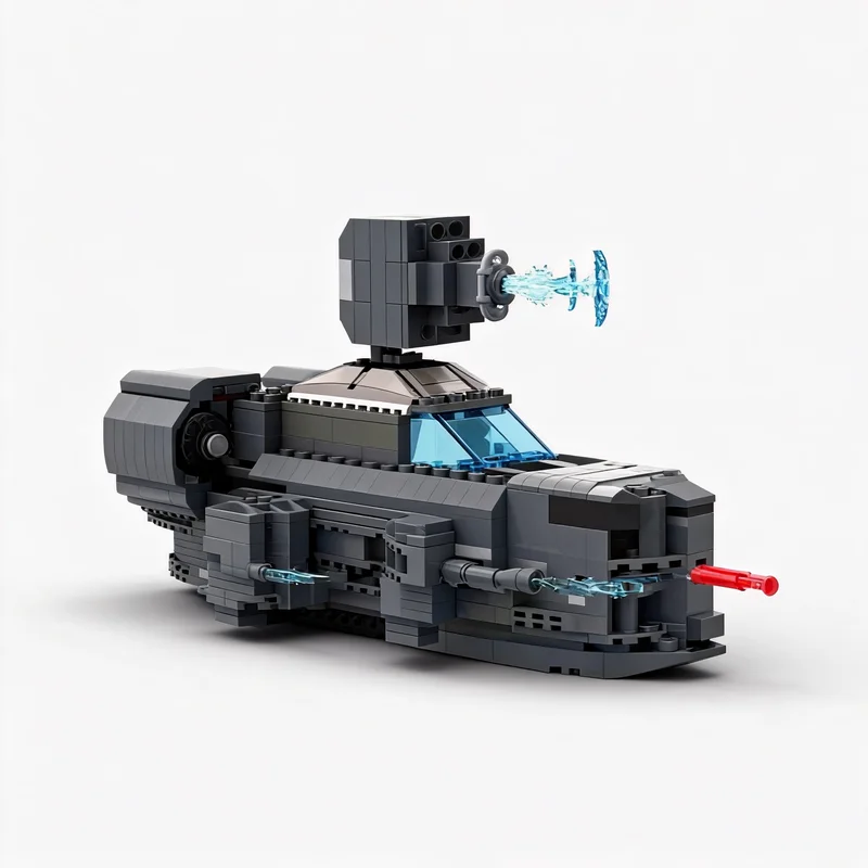 NEW 1018 PCS Futuristic Sci-Fi Spaceship X With Effect Parts MOC Blocks Educational Toy For Collection Christmas Festival Gifts